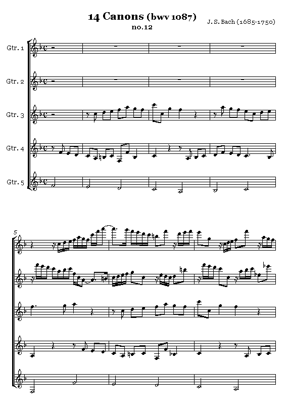 14 Canons (bwv 1087)