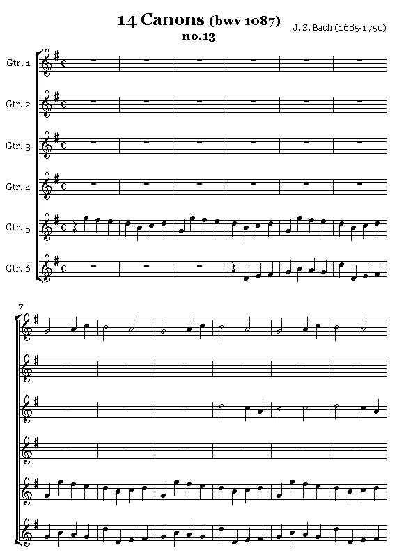 14 Canons (bwv 1087)