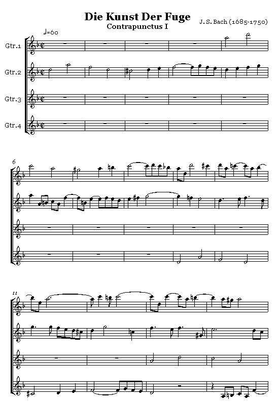 Contrapunctus I (Die Kunst Der Fuge)